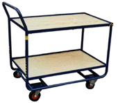 Wózek platformowy dwupólkowy